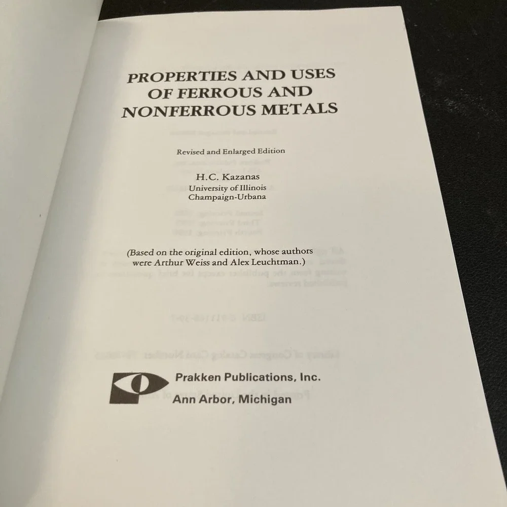 Properties and Uses of Ferrous Nonferrous Metals Kazanas Steel Engineering Text